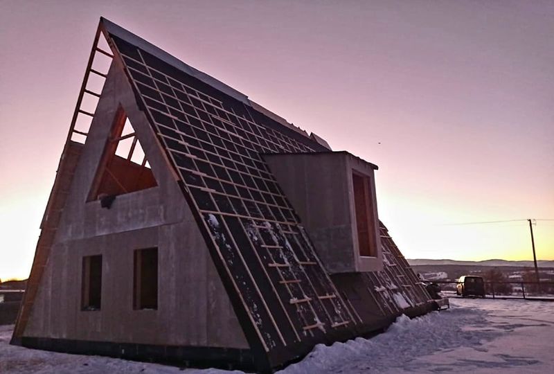 Case pe structura lemn