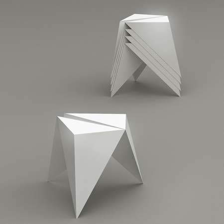 Scaun inspirat de origami (arta de a modela hartia)